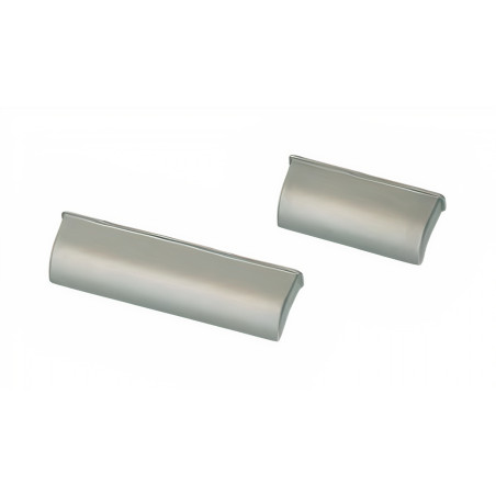 Puxador atual, gola Sofima 736, zamak cromado mate, 2 furos distância 32, E.14 x A.20 x C.54 mm