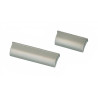 Puxador atual, gola Sofima 736, zamak cromado mate, 2 furos distância 32, E.14 x A.20 x C.54 mm