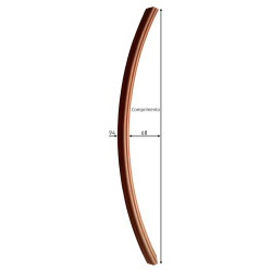 Acessório curva bite Artimol Coroa, madeira de pinho, C.750 mm