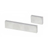 Puxador atual, barra rectangular Sofima 734, zamak cromado mate, 2 furos distância 96, E.10 x A.20 x C.105 mm