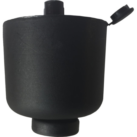 Pé nivelador com afinação, plástico, corpo Ø.52/48, base Ø.24, perno Ø.10, A.45 mm