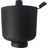 Pé nivelador com afinação, plástico, corpo Ø.52/48, base Ø.24, perno Ø.10, A.45 mm