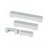 Puxador atual, barra rectangular quadrado concha Sofima 790, zamak bronze, 2 furos distância 96, 16 x 16 x C.106 mm