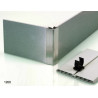 Rodapé para cozinha, plástico PVC revestido, preto brilho, 150 x 4000 mm