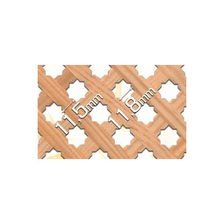 Placa decorativa plana E-4 estrela, madeira de faia, C.2161 x L.851 x E.5 mm