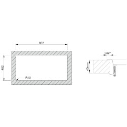 Lava louça RODI EVO 116, duas pias laterais reversível, inox escovado, aplicação superior ou á face, 1160 x 500, MOD.900 mm