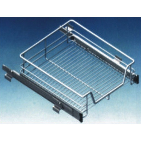 Gaveta com frente E-4513 sem amortecedor, ferro cromado, L.465 x P.475 x A.120, MOD.500 mm