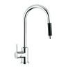 Misturadora/torneira RODI LINE MN 1011, monocomando de bica giratória com chuveiro extraível, cromada, corpo Ø.55, A.385/163 mm