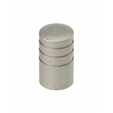 Puxador atual, cilindro Sofima 991, latão niquelado mate, 1 furo, Ø.12 x A.22 mm