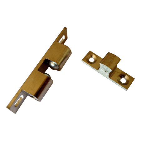 Fecho com 2 esferas, latão polido, C.43 x L.9 x A.10 mm