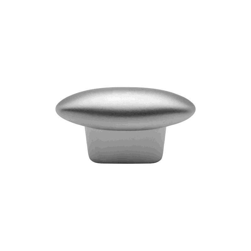 Puxador atual, ovo SM 294, zamak cromado mate, 1 furo, C.36 x A.20 mm