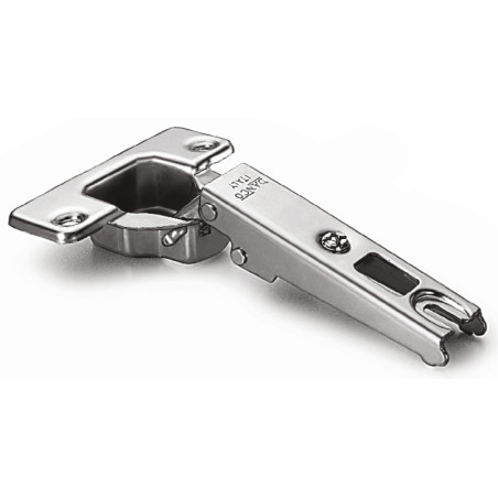 Dobradiça reta DANCO F85069/97P44, braço em aço niquelado, copo Ø.35 furação 52 buchas 10 mm, abertura 110º