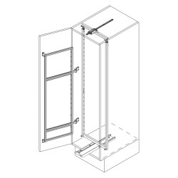 Conjunto 5 cestos interior + 5 porta para despenseiro VAUTH-SAGEL VS TAL Gate Pro, Saphir cromado, MOD.600 mm