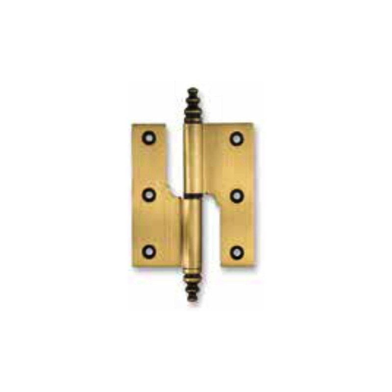 Dobradiça balanço com carrapeta Sofima 227 para porta, zamak bronze, 3,5", A.88 x L.47 x E.3,5 mm, direita
