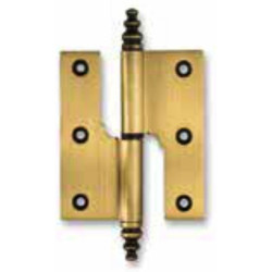 Dobradiça balanço com carrapeta Sofima 227 para porta, zamak niquelado preto, 3,5", A.88 x L.47 x E.3,5 mm, direita