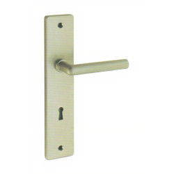 Puxador espelho alto rectangular c/manete redonda Sofima 441, zamak níquel escovado, Ø.15 x P.50,2 x L.45/100 x A.220 mm