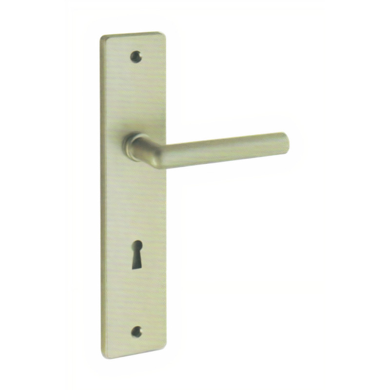 Puxador espelho alto rectangular c/manete redonda Sofima 441, zamak níquel escovado, Ø.15 x P.50,2 x L.45/100 x A.220 mm