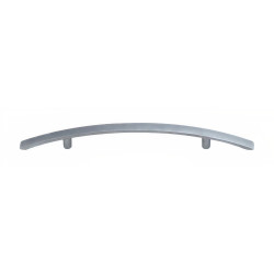 Puxador clássico, asa ponte SM 338, zamak níquel mate, 2 furos distância 128, E.12 x A.25 x C.218 mm