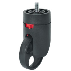 Pé para mesa com rodízio HAFELE, metálico cor aço inox, base zamak, A.1300 x Ø.60 mm