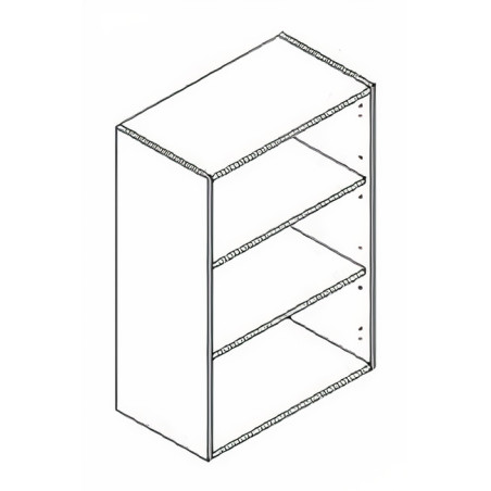 Kit/módulo superior F204, melamina faia, aglomerado estrutura 16 costa 8, A.700 x P.330 x L.350 mm