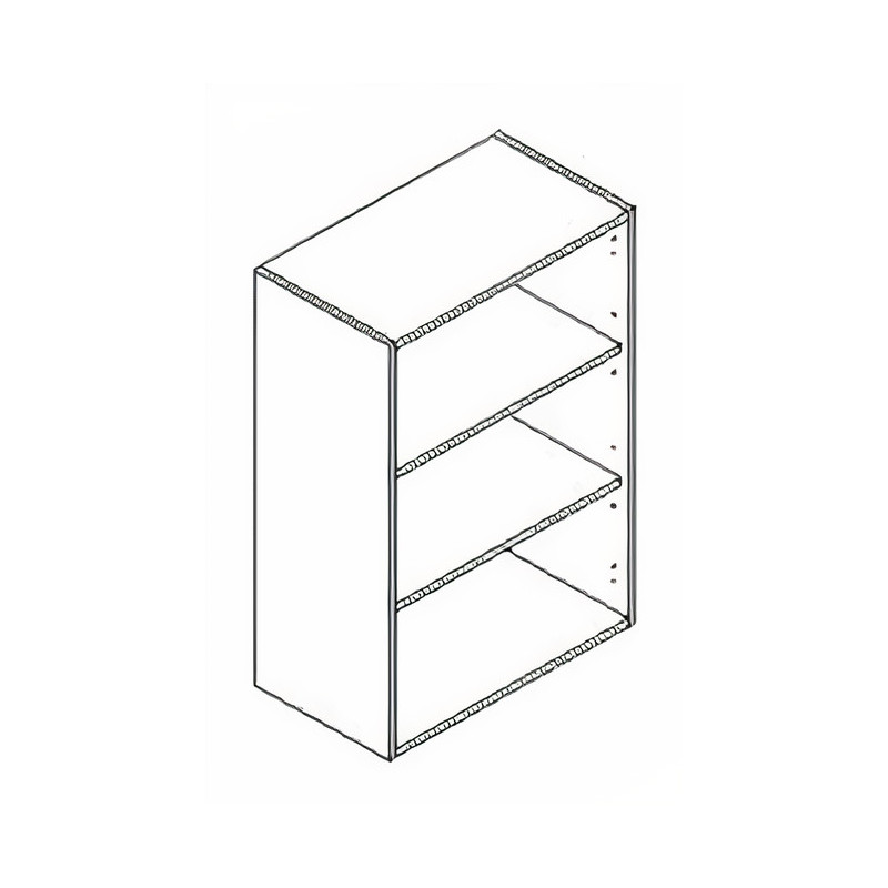 Kit/módulo superior F204, melamina carvalho, aglomerado estrutura 16 costa 8, A.900 x P.330 x L.450 mm