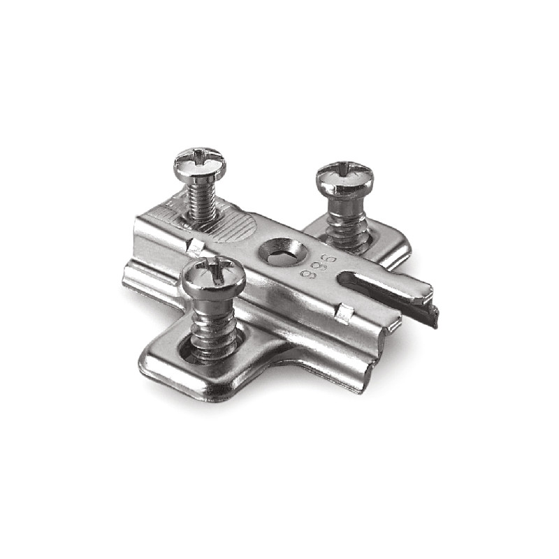 Calço DANCO FB 996/5-4 ERL para dobradiça, aço niquelado, furação 32, com parafusos EURO 6.3 x 14, altura 5 mm