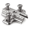 Calço DANCO FB 996/5-4 ERL para dobradiça, aço niquelado, furação 32, com parafusos EURO 6.3 x 14, altura 5 mm