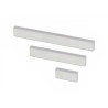 Puxador atual, barra rectangular Sofima 793, zamak niquelado mate, 2 furos distância 96, A.18 x L.7,25/8,5 x C.106 mm