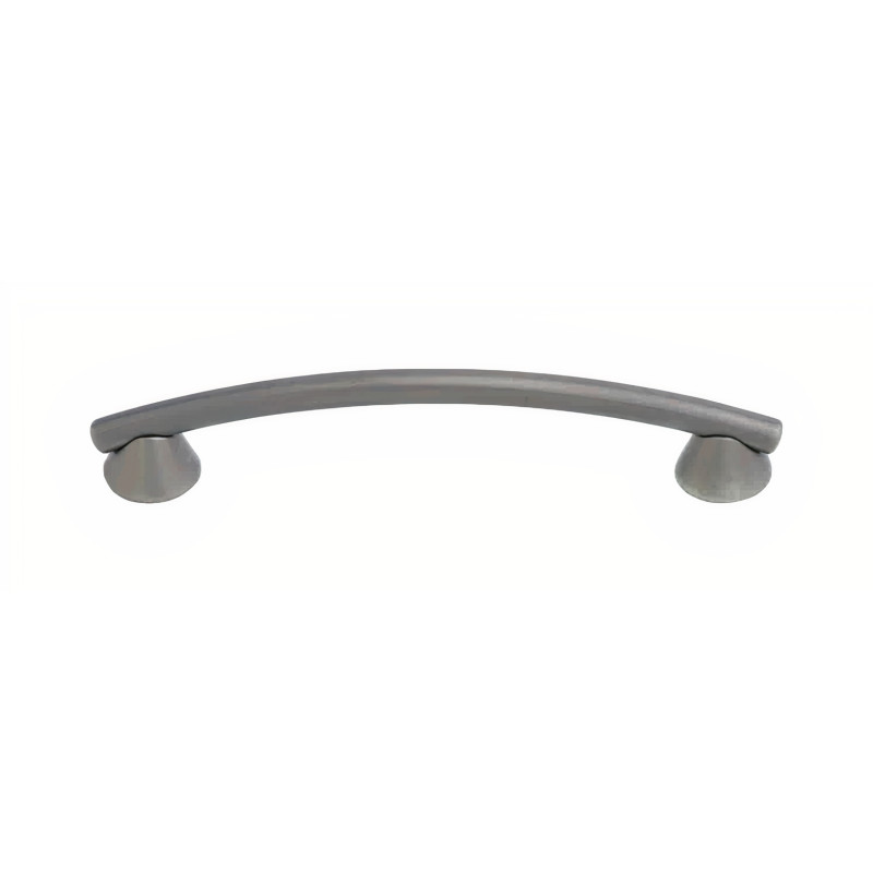 Puxador clássico, asa ponte SM 337, zamak níquel mate/níquel mate, 2 furos distância 128, Ø.8 x A.28 x C.156 mm