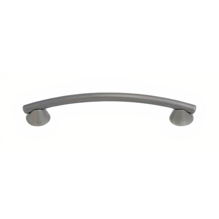 Puxador clássico, asa ponte SM 337, zamak níquel mate/níquel mate, 2 furos distância 128, Ø.8 x A.28 x C.156 mm