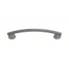 Puxador clássico, asa ponte SM 337, zamak níquel mate/níquel mate, 2 furos distância 128, Ø.8 x A.28 x C.156 mm