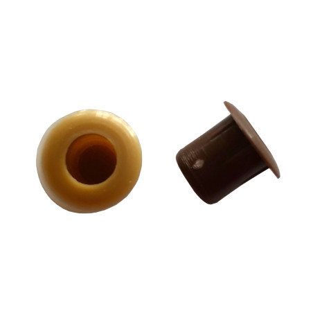 Ilhós para suporte de prateleira, plástico preto, 8 mm