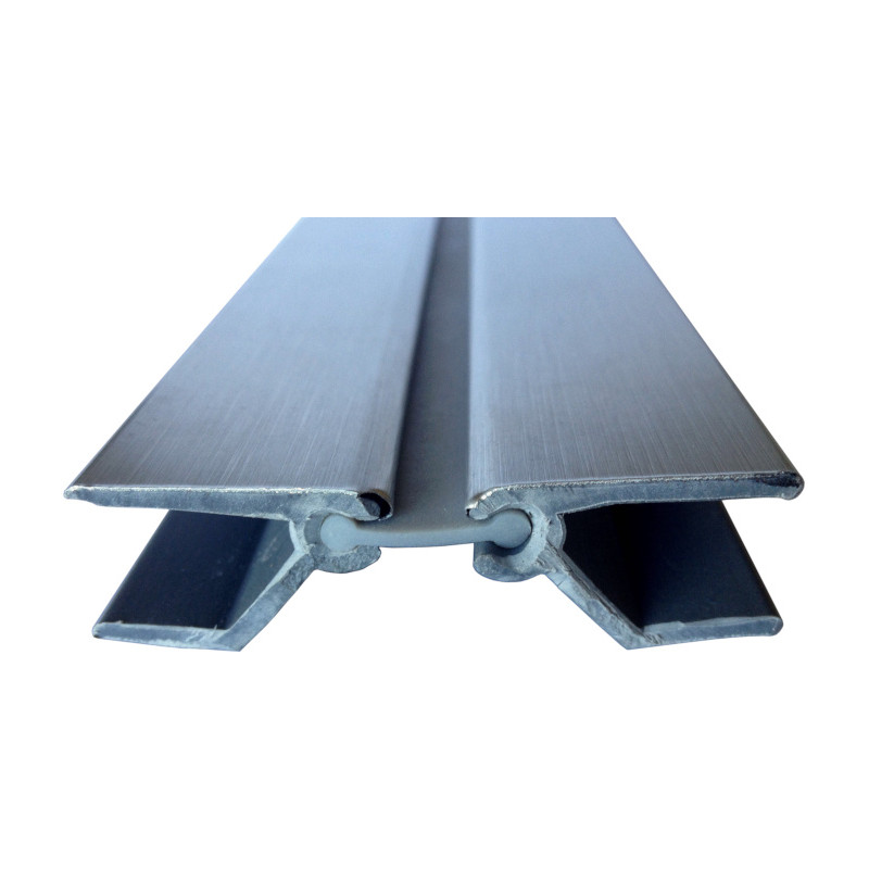 Canto flexível para rodapé cozinha 145, plástico, exterior/interior, alumínio escovado