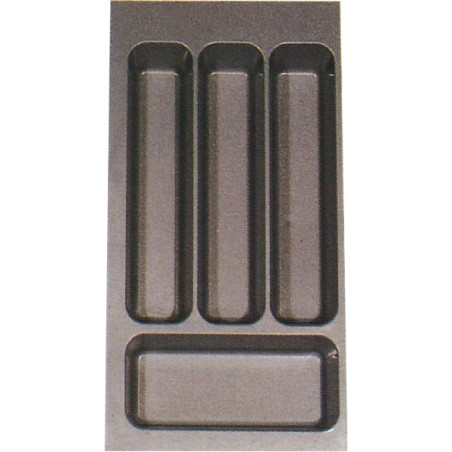Porta talheres p/gaveta Gollinucci 730, plástico branco, A.57,5 x L.216-240 x P.390-485, MOD.300 mm