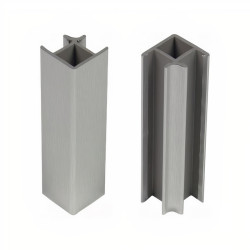 Canto 90º exterior/interior p/rodapé de cozinha SCILM 425C, plástico PVC revestido a alumínio, A.150 mm