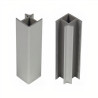 Canto 90º exterior/interior p/rodapé de cozinha SCILM 425C, plástico PVC revestido a alumínio, A.150 mm