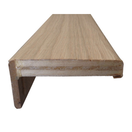 Guarnição, contraplacado revestido a folha de mogno, C.2200 x L.70 x E.15, aba/pestana 25 mm