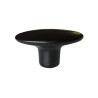 Puxador atual, cogumelo oval Sofima 659, zamak lacado preto, 1 furo, base.Ø.12 x A.19 x C.35 x L.22 mm