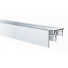 Perfil calha inferior para porta de correr Saheco 6556, alumínio natural, L.43 x A.35 x C.3000 mm