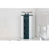 Tomada cilíndrica para embutir HAFELE 822.74.950, corpo em alumínio, tampa em plástico prateado, 3 tomadas Schuko 230V