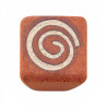 Puxador natureza, quadrado espiral Nesu 335B0, grés laranja, 30 x 30 mm