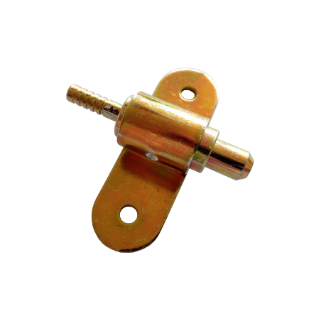 Fecho para mesa com mola K52, ferro zincado amarelo,  C.63 x L.25 x A.21 mm