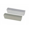 Puxador atual, barra rectangular Sofima 761, zamak niquelado mate, 1 furo, E.13 x A.15 x C.59 mm