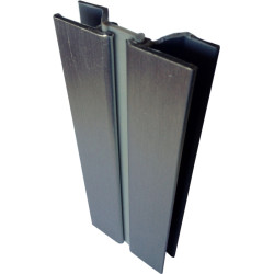 Canto flexível para rodapé cozinha 145, plástico, exterior/interior, alumínio escovado