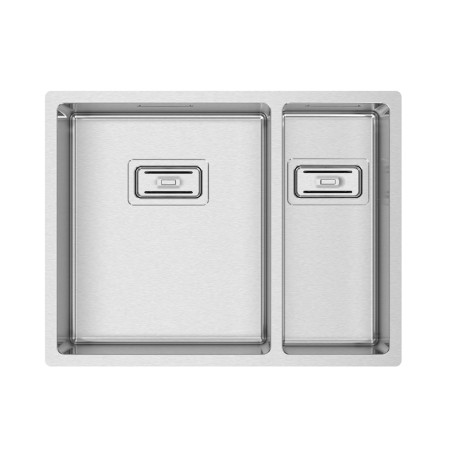 Lava louça RODI BOX LUX 55, duas pias sem escorredor, inox escovado, aplicação inferior (A), 570 x 440, MOD.600 mm