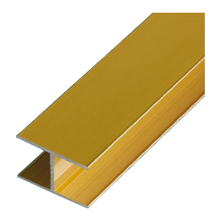 Perfil calha H 15920, alumínio bronze, para porta de roupeiro com 16 mm