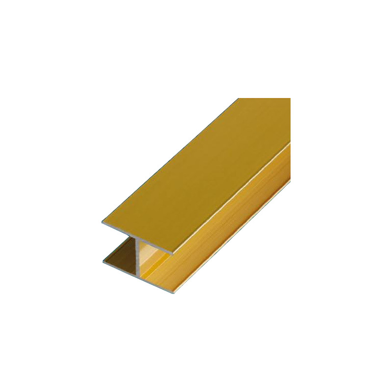 Perfil calha H 15920, alumínio revestido a melamina de faia, para porta de roupeiro com 16 mm