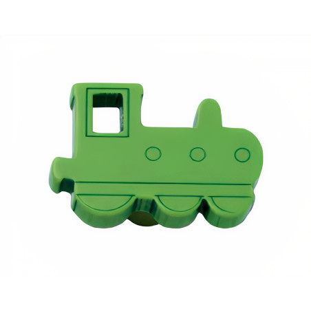 Puxador criança, comboio Nesu 605VE, metacrilato verde, 44 x 30 mm