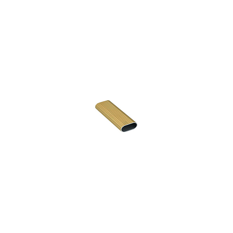Varão oval estriado 3016 para roupeiro, alumínio bronze, 30 x 16 x 5000 mm