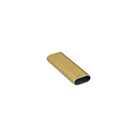 Varão oval estriado 3016 para roupeiro, alumínio bronze, 30 x 16 x 5000 mm